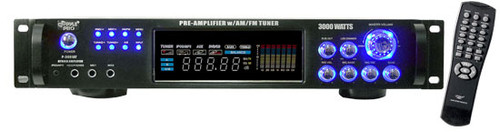 Pyle P3001AT 3000 Watts Hybrid Pre-Amplifier w/AM FM Tuner DJ Pro Audio