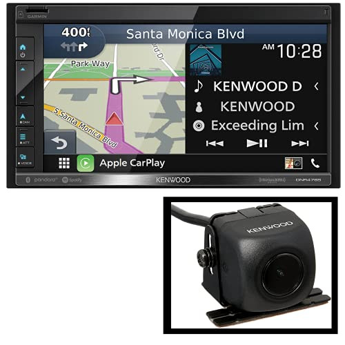 Kenwood DNR476S Digital Multimedia Navigation Receiver | Plus CMOS-130 Rearview Camera with Universal Mounting Hardware