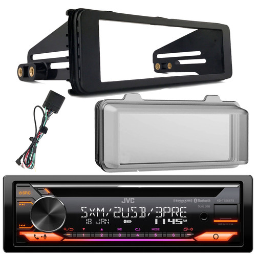 JVC KD-X380BTS Single DIN Bluetooth USB Car Receiver,Install Kit,Radio Cover