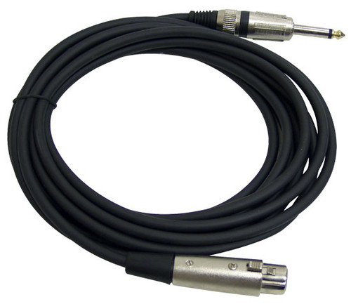 Pyle Pro PPMJL30 XLR Microphone Cable, 30ft (1/4'' male to XLR Female)