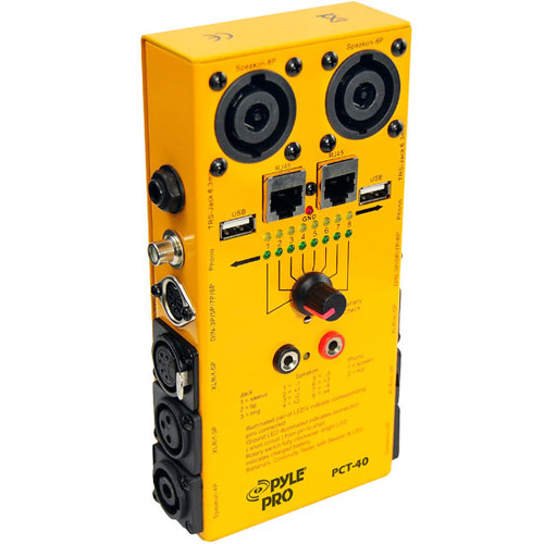 Pyle PCT40 12 Plug Pro Audio Cable Tester DJ Pro Audio