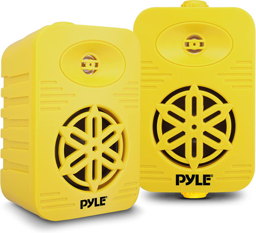 5.25” 2-Way Indoor/Outdoor Speaker System - 1/2” High Compliance Polymer Tweeter (Yellow)