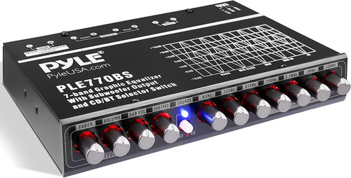 7 Bands Graphic Equalizer with SUB Volume Adjustable for Subwoofer Channel
