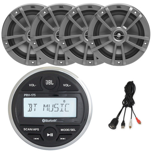 JBL PRV-175 Marine Gauge Hole Mount USB Bluetooth AM/FM