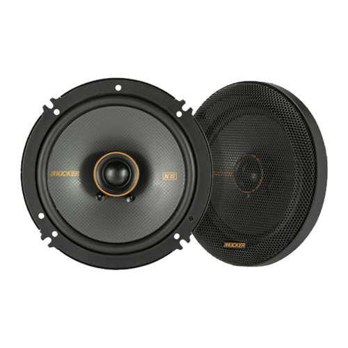 Kicker KS-Series KSC650 6.5" 200 Watt Peak Power 4-Ohm 2-Way Thin-Mount Car Audio Speakers with .75" Tweeters (Pair)