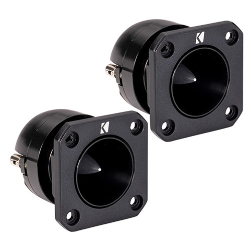 Kicker 1" 100 Watt Max Power Horn-Loaded Aluminum Diaphragm PA Style Bullet Tweeter (Pair)