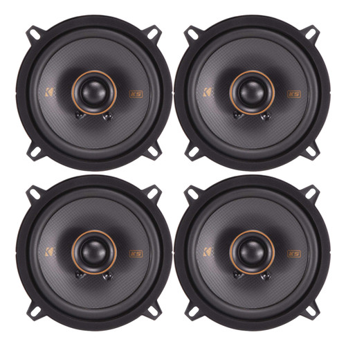 Kicker 5.25" 150 Watt Peak Power 4-Ohm 2-Way Thin-Mount Car Audio Speakers (Qty 4)