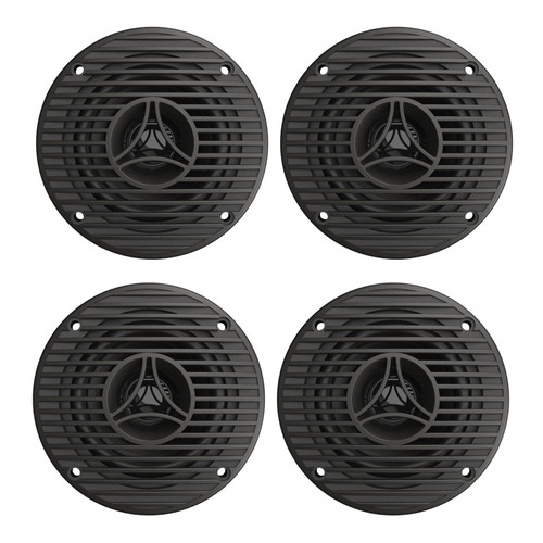 2 Pair (Qty 4) of Prospec MIL-S3501 3.5" 75 Watt Peak Power Full Range All Weather Graphite Speakers (Bulk Packaging)