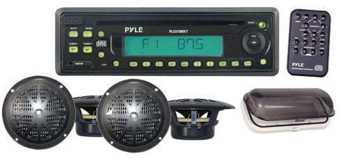 Pyle PLCD7MRKT Waterproof Marine AM/FM/CD Player Receiver W/ 4 X 5.25'' Speakers