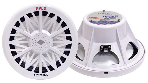 Pyle PLMRW8 8" 400 Watt White 4 Ohm Marine Subwoofer