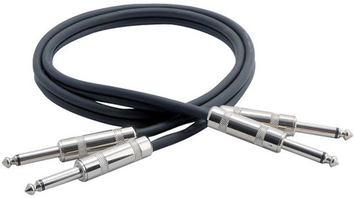 Pyle PCBL2F3 Premium Quality 3 Ft Dual 1/4'' Male To 1/4'' Male Jack