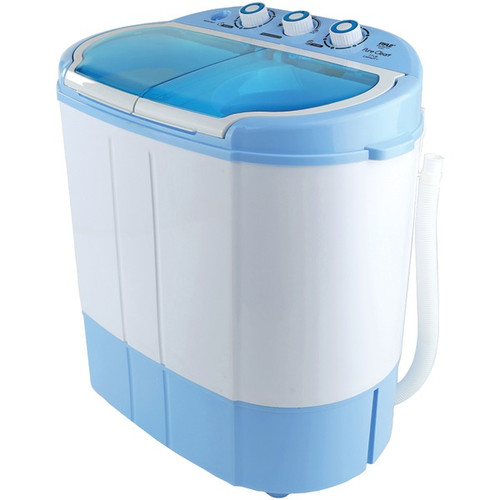 Upgraded Version Pyle Portable Washer & Spin Dryer, Mini Washing Machine, Twin Tubs, Spin Cycle w/ Hose, 11lbs. Capacity, 110V - Ideal For Compact Laundry