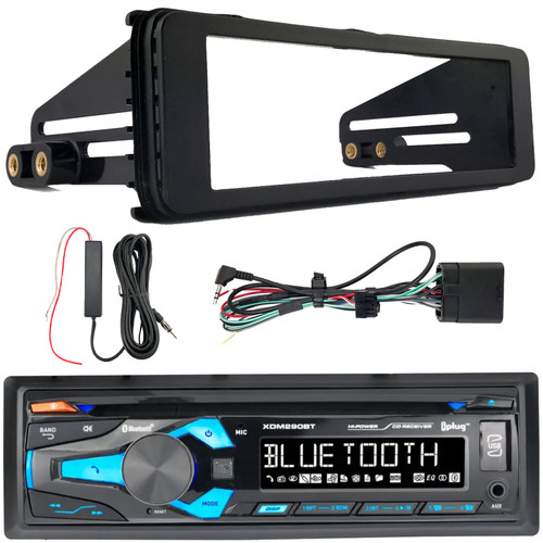 Dual Electronics XDM290BT Single DIN Bluetooth AUX/USB MP3 Player/CD Player AM/FM Stereo Receiver W/Stereo Installation Kit, 12V Stereo Radio Antenna Black Signal Reception Amplifier Booster Kit