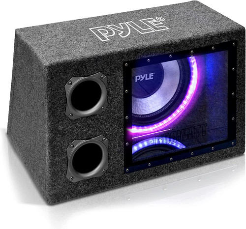 Pyle PLBNPS12 12" Single Series 600W Rear Vented LED Subwoofer Enclosure w/Remote