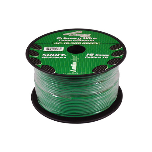 Audiopipe 16 Gauge 500Ft Primary Wire Green