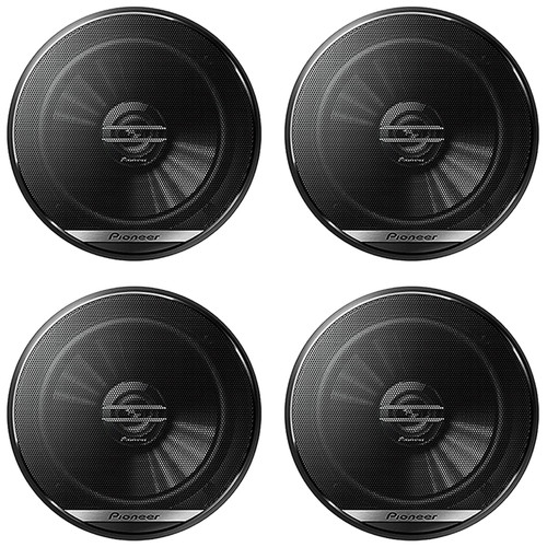 2 Pairs (QTY 4) of Pioneer TS-G1620F 6.5" 300 Watt Max Power 2-Way Coaxial Car Audio Speakers