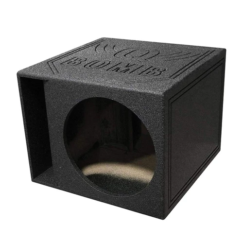 QPower QBOMB15HP Single 15" 32 Hertz Frequency Vented Side Ported Speaker Round Box Enclosure with Spring Loaded Terminal