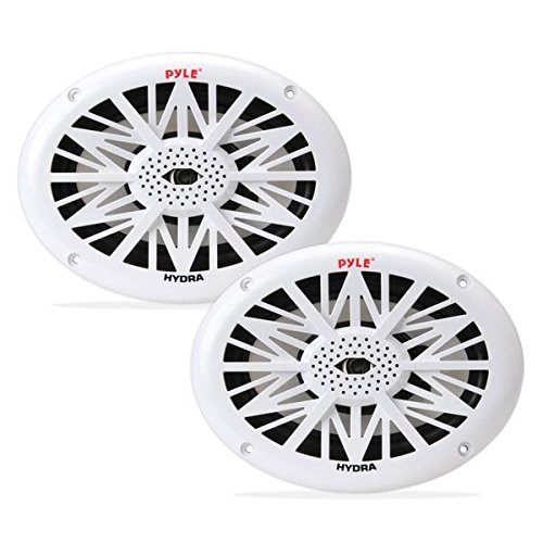Pyle PLMR692 6x9" 260W Max 2 Way Full Range Marine White Boat Speakers (White, Pair)