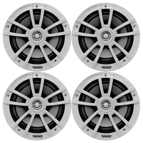 Two Pairs (QTY 4) of Infinity 6.5" 225 Watts Max Power High-Performance White Speakers (Bulk Packaging)
