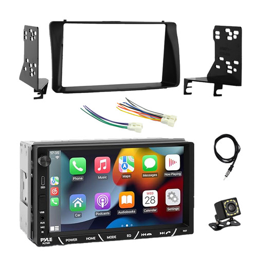 Pyle PLTS81 7" HD Touchscreen Double Din Bluetooth AM/FM Stereo Receiver, Night Vision Backup Camera with Harness, Antenna, Radio Install Kit (2003-up Toyota Vehicles)
