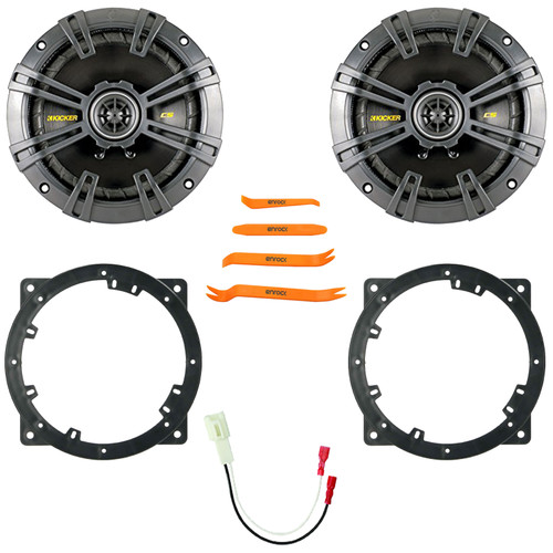 2x Kicker 40CS654 6.5" 300 Watt Max Power 2-Way Car Audio Speakers, 2x Speaker Adapter, Speaker Adaptor Harness, Pry Tool Set (Fits Select 2010-14 Hyundai and Kia Vehicles)