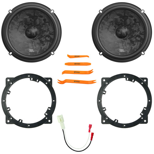 2x JBL Stage3 68CF 6.5" 760 Watt Max Power 2-Way Component Car Audio Speakers, 2x Speaker Adapter, Speaker Adaptor Harness, Pry Tool Set (Fits Select 2010-14 Hyundai and Kia Vehicles)