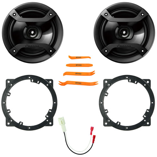 2x Pioneer TS1620F 6.5" 200 Watt Max Power 2-Way Coaxial Car Audio Speakers, 2x Speaker Adapter, Speaker Adaptor Harness, Pry Tool Set (Fits Select 2010-14 Hyundai and Kia Vehicles)