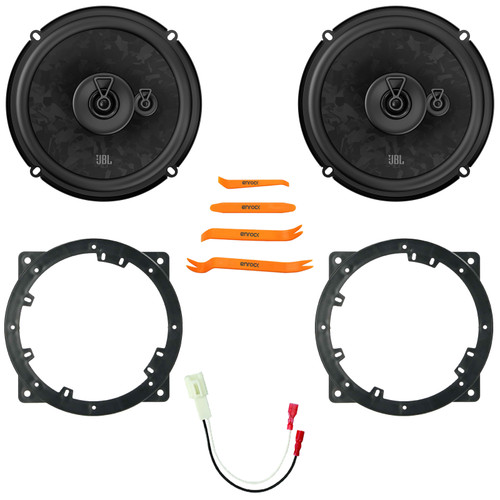 2x JBL Stage3 68MF 6.5" 560 Watt Max Power 3-Way Car Audio Speakers, 2x Speaker Adapter, Speaker Adaptor Harness, Pry Tool Set (Fits Select 2010-14 Hyundai and Kia Vehicles)