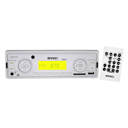 New Enrock EKMRW10 In Dash Boat Marine MP3 USB SD MMC Radio Receiver W/ Remote