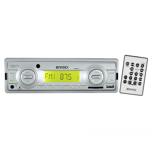 New Enrock EKMRS12 In Dash Boat Marine MP3 USB SD MMC Radio Receiver W/ Remote