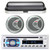 New Marine CD USB Stereo Receiver Pair of Silver Speakers w/Splash proof Cover