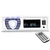 Pyle PLRMR23BTW Single DIN Marine Bluetooth USB/AUX MP3 Player AM/FM Radio In-Dash Stereo Receiver, 2x Pyle PLMR41W 4'' 100 Watt Max Power Dual Cone Waterproof White Stereo Speakers