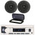 Pyle PLMRB29W2 Single DIN Marine Bluetooth USB/AUX MP3 Player AM/FM Radio Stereo Receiver w/Black Cover, 2x Prospec MIL-S3501 3.5" 75 Watt Max High-Performance Full-Range All-Weather Graphite Speakers