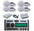 8" Subwoofer,8x 5.25" White Speakers,Amp,Antenna + New Marine DVD CD AM FM Radio