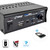 New pyle Bluetooth Mini Blue Series Stereo Power Amplifier, 2 x 25 Watt, USB Charge Port, RCA and AUX (3.5mm) Input Connector Jacks
