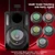 Pyle PHPWA8TB.5 Portable PA Karaoke Speaker System — 8" 280W Bluetooth Speaker with 2 Wireless Microphones, USB/MP3/FM, Party Lights