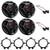 Two Pairs (QTY 4) Of JVC CS-DR621 drvn DR Series 6.5" 300W Max Power 2-Way Coaxial Speakers, 4x 5.25" or 6.5" Speaker Mounting Bracket Adaptor, 4x Speaker Wire Harness (For Select 95-2009 GM Vehicles)