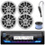 JVC KD-X38MBS Single DIN Marine Bluetooth MotorSports USB/AUX LED AM/FM SiriusXM Ready Stereo Receiver, 4x 6.5" 225W Max High-Performance 2-Way Speakers, Radio Antenna, 50 Feet 18 Gauge Speaker Wire