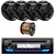 JVC KD-T92MBS Single DIN Marine MotorSports Bluetooth USB/AUX CD Player AM/FM Radio Stereo Receiver, 4x JVC CS-DR621 6.5" 300W Max Power 2-Way Coaxial Car Audio Speakers, 50 Feet 16 Guage Speaker Wire