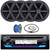 JVC KD-T92MBS Single DIN Marine MotorSports Bluetooth USB/AUX CD Player AM/FM Radio Stereo Receiver, 4x JVC CS-MS620 6.5" 100W Max Power 2-Way Boat Speakers, 22" Radio Antenna, 50 Feet Speaker Wire