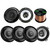 3 Pairs Car Speaker Package Of 4x Kenwood KFC-1366S 5-1/4" 2-Way 250-Watt Flush Mount Black Car Coaxial Speakers + 2x KFC-1666S 6 1/2" 2-Way Black Car Speakers + Enrock 18g 50 Feet Speaker Wire