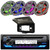 JVC KD-T92MBS Single DIN Marine Bluetooth MotorSports USB/AUX CD Player AM/FM Radio Stereo Receiver w/Black Cover, 4x 6.5" 300 Watt Max Power 2-Way RGB LED Gray Boat Audio Speakers