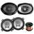 2 Pair Car Speaker Package Of 2x Kenwood KFC-C1355S 5 1/4" 250-Watt 2-Way Flush Mount Coaxial Speakers + 2x KFC6966S 6x9" 400 Watt 3-Way Audio Speaker + Enrock 16g 50 Ft Speaker Wire