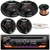 JVC KD-T925BTS Single DIN Bluetooth USB/AUX CD Player AM/FM Radio SiriusXM Ready Stereo Receiver, 2x 6x9" 500W Max 3-Way Speakers, 2x 6.5" 300W Max 2-Way Speakers, 4 Channel Amplifier, Speaker Wire