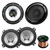 2 Pair Car Speaker Package Of 2x Kenwood KFC-C1055S 210-Watt 4" Inch Flush Mount Coaxial Speakers + 2x KFC-1665S 6 1/2" Inch 2-Way Black Dual Cone Speakers + Enrock 16g 50 Ft Speaker Wire