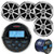 Jensen MS3A-RTL Gauge Style Marine Boat Bike Digital Media Bluetooth Receiver Bundle Combo W/ 4x MSX60CPR 6.5" Inch 2-Way Speakers + Enrock USB/AUX To RCA Interface Mount Cable + 50Ft Speaker Wire