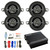 Car Speaker And Amp Combo: 4x Kicker 43CSC354 180-Watt 3.5" Inch CS Series 2-Way Black Car Coaxial Speakers - Bundle With 400-Watts 4-Channel Bluetooth Amplifier + 8-Gauge Amp Install Wiring Kit