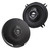2 Pair Car Speaker Package Of 2x Kenwood KFC-1095PS 4" 3-Way Black Performance Series Black Flush Mount Car Coaxial Speakers + 2x KFC-1395PS 5 1/4 320-Watt Audio Speaker + Enrock 16g 50Ft Speaker Wire