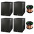 Home Theatre Speaker Package Of 4x Dual Electronics LS205EB Black Wood Grain Bookshelf Indoor/Outdoor Box Speakers + Enrock 50 Feet 16-Guage Speaker Wire