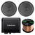 Car Sub & Amp Package Of 1 Pair of Lightning Audio By Rockford Fosgate L0S412 12" Car Audio Single Voice Coil Subwoofer Bundle Combo With 500W Class-D Monoblock Amplifier + Enrock 50 Foot 16G Wire